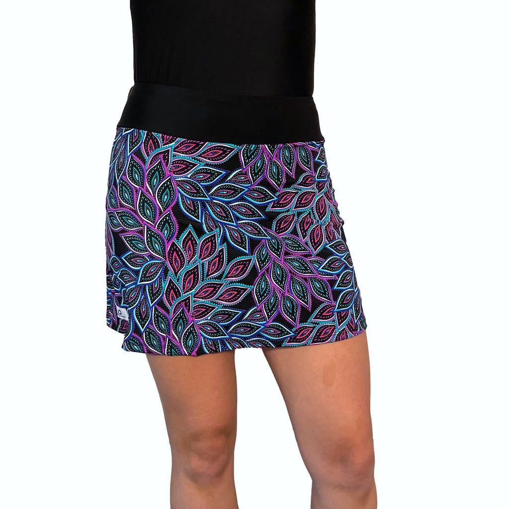 Peacock Print Athletic Slim Golf Skort - Tennis Skirt - Smash Dandy