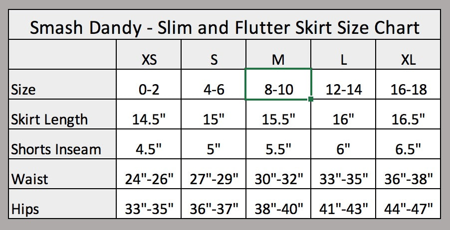 Peacock Print Athletic Slim Golf Skort - Tennis Skirt - Smash Dandy