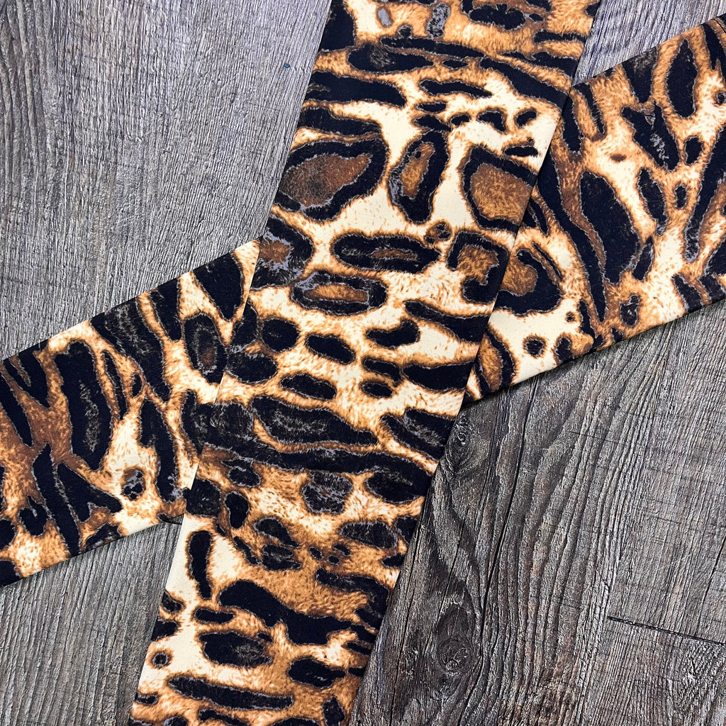 Compression Arm Sleeves in Brown Leopard Print Spandex - Smash Dandy