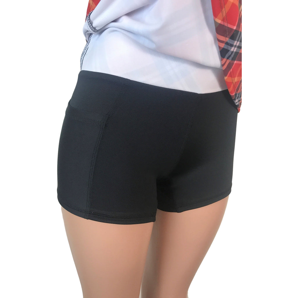 Red Plaid Athletic Slim Skirt w/ built in compression shorts and pockets - Smash Dandy