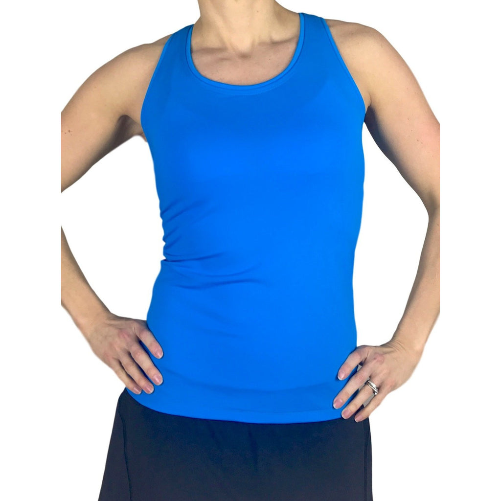 Turquoise Racerback Athletic Tank, Golf Shirt, Tennis Shirt, Running Shirt or Top, Yoga Top - Smash Dandy