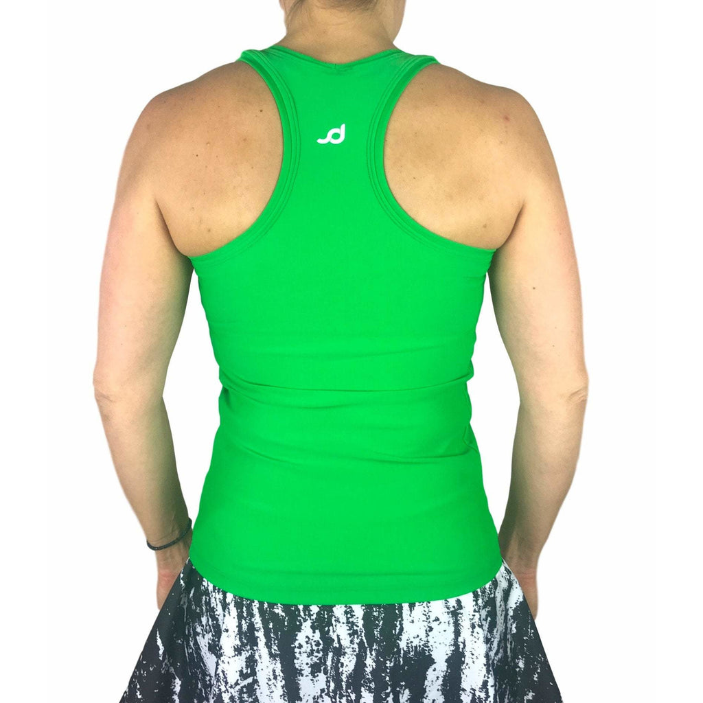Kelly Green Racerback Athletic Tank, Golf Shirt, Tennis Shirt, Running Shirt or Top, Yoga Top - Smash Dandy