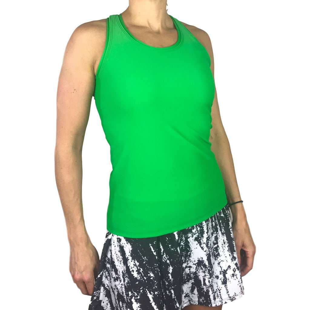 Kelly Green Racerback Athletic Tank, Golf Shirt, Tennis Shirt, Running Shirt or Top, Yoga Top - Smash Dandy