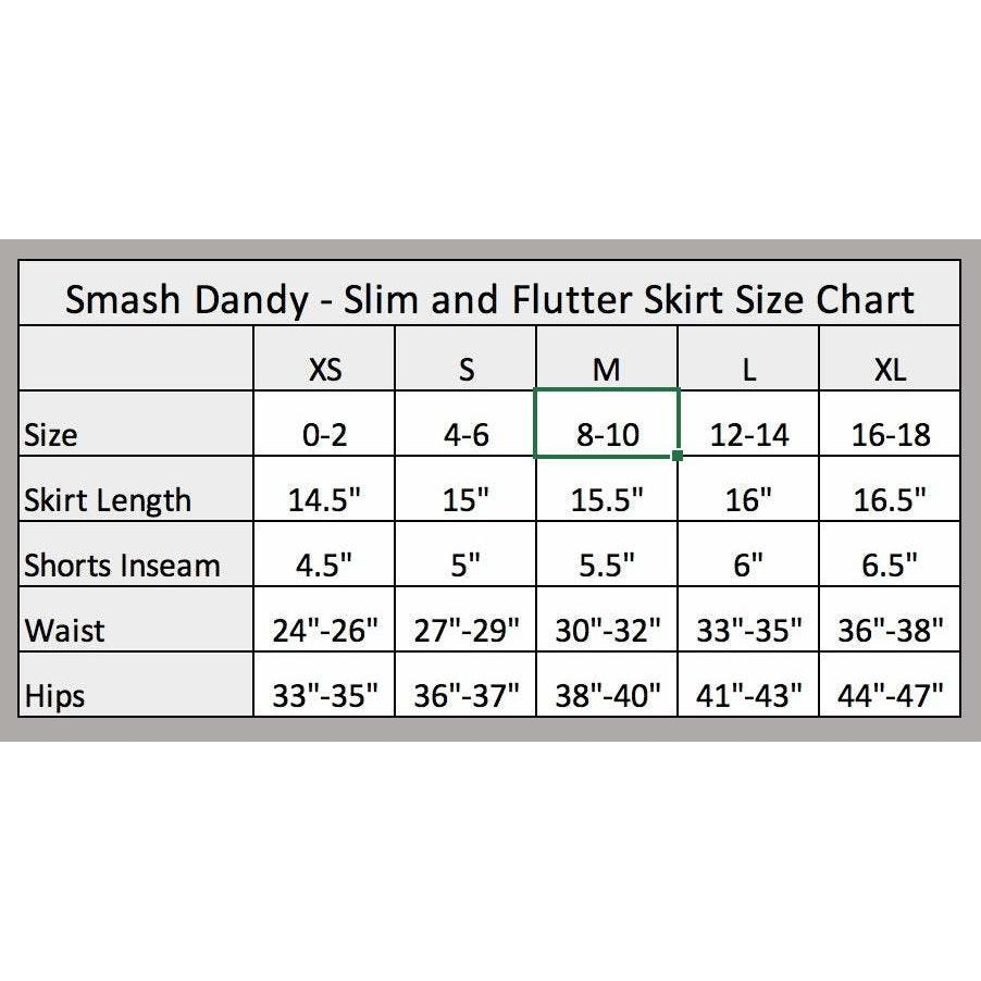 White Athletic Slim Golf Skirt w/ built in compression shorts and pockets - Smash Dandy