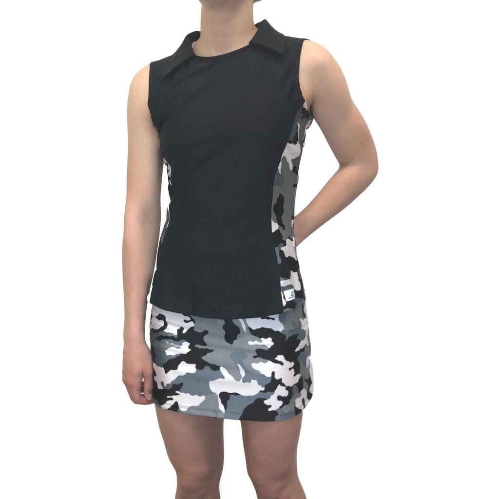 Black and White Camo Athletic Golf Outfit - Smash Dandy